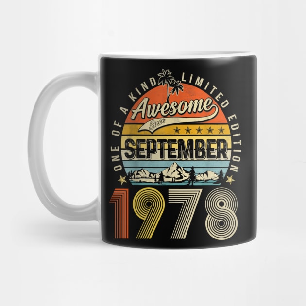 Awesome Since September 1978 Vintage 45th Birthday by Brodrick Arlette Store